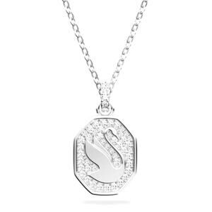 SWAROVSKI Swan Pendant Clear Crystals and Rhodium Plated